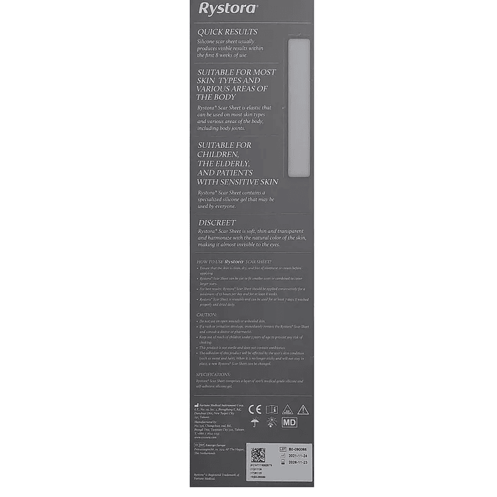 Lámina para Cicatrices Rystora Scar Sheet no Estéril 4