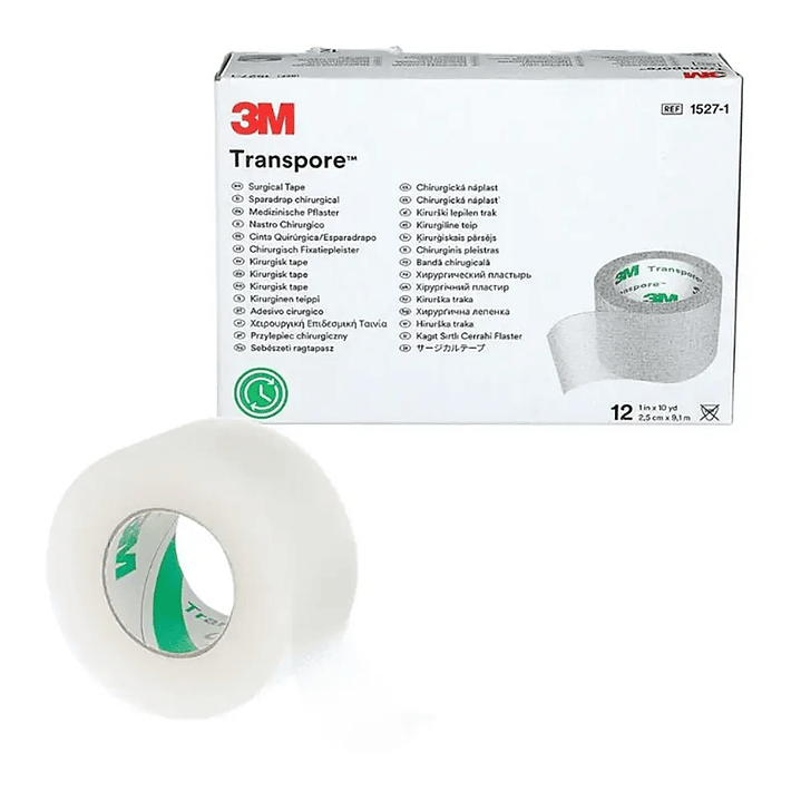 Cinta Plastica Transpore — Medidas — 3M 1