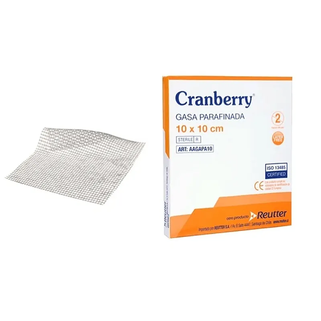 Apósito Gasa Parafinada — 10x10 cm — Cranberry — AAGAPA10  1