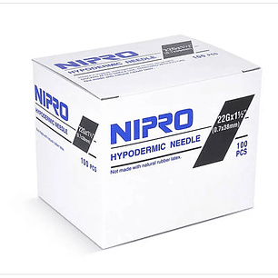 AH-2238 - Nipro Aguja Hipodérmica 22G X 1 1/2 - Unidad