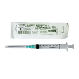 Jeringa 3ml 21GX 1 1/2