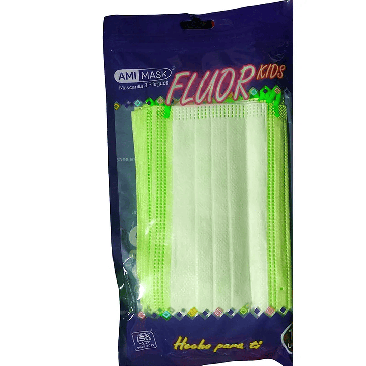 Mascarilla Fluor 3 Pliegues - Niños - 10u 1