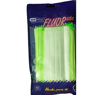 Mascarilla Fluor 3 Pliegues - Niños - 10u