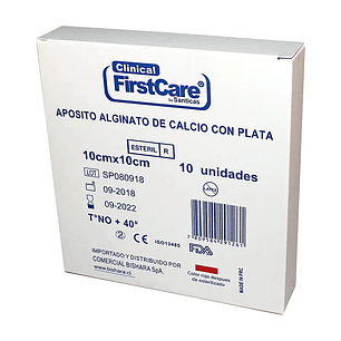 Aposito Alginato de Calcio + Plata — 10x10 cm — FIRSTCARE
