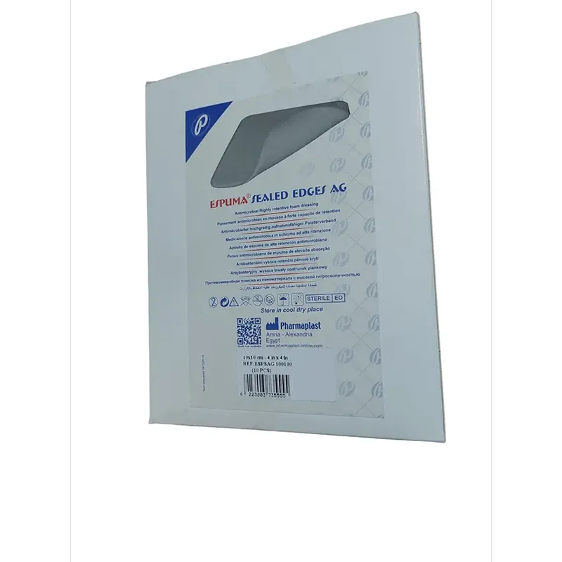 Apósito Espuma con Plata Sealed Ag 10x10 cm — Pharmaplast (Ref. ESPSAG100100)