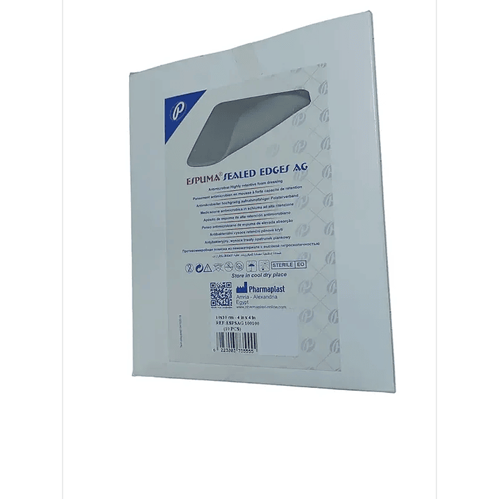 Apósito espuma — SEALED Ag — 10x10 cm — REF. ESPSAG100100 1