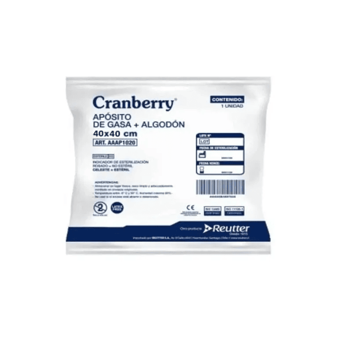 Apósito de Gasa Natural — Medidas — Cranberry 4