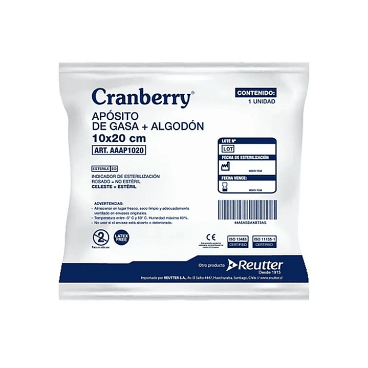Apósito de Gasa Natural — Medidas — Cranberry 3