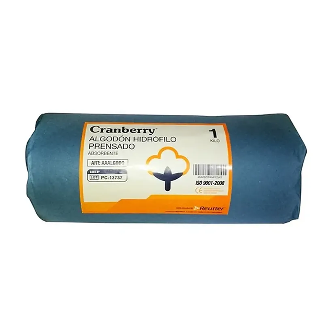 Algodón Hidrofílico Prensado — 1 Kg — Cranberry — REF. AAALGOPR 1