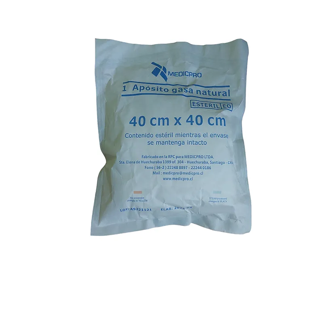 Apósito Gasa Natural — Medidas — MEDICPRO 3
