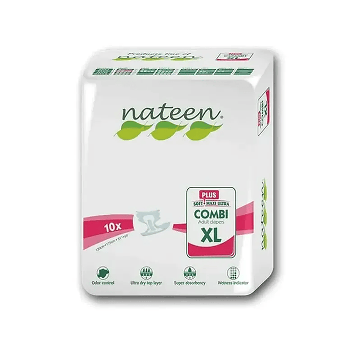 Pañal Nateen Combi Plus — Tallas — 10 Unidades 3