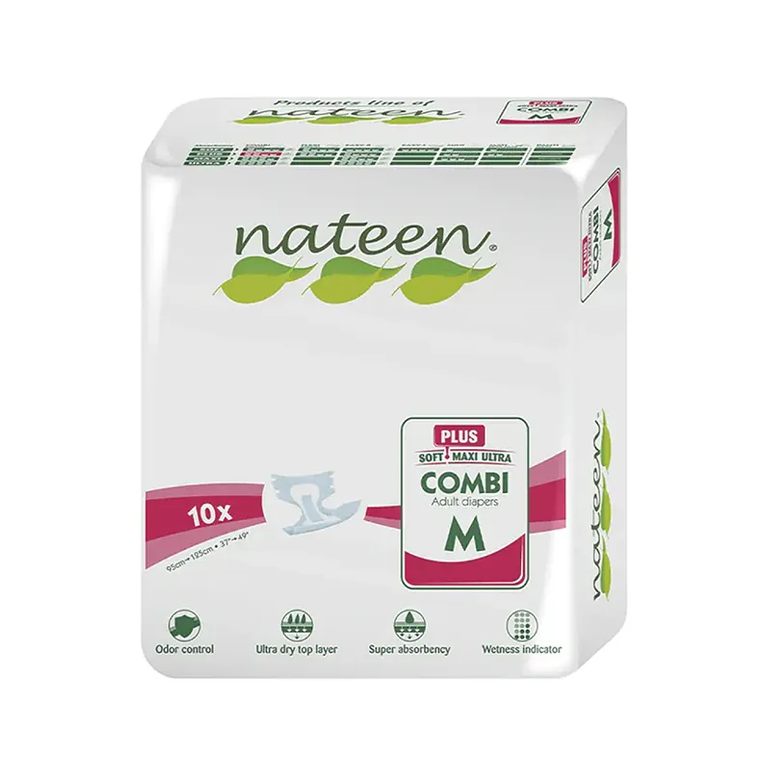 Pañal Nateen Combi Plus — Tallas — 10 Unidades 1