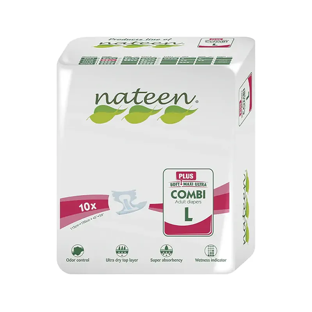 Pañal Nateen Combi Plus — Tallas — 10 Unidades 2