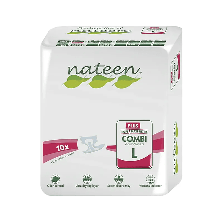 Pañal Nateen Combi Plus — Tallas — 10 Unidades 2