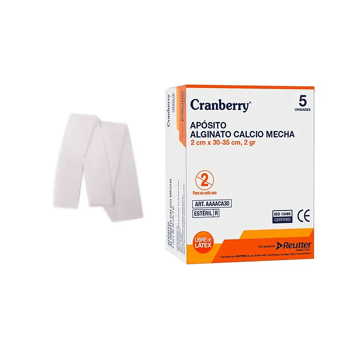 Mecha Alginato de Calcio - 2x30 cm. - Cranberry  1