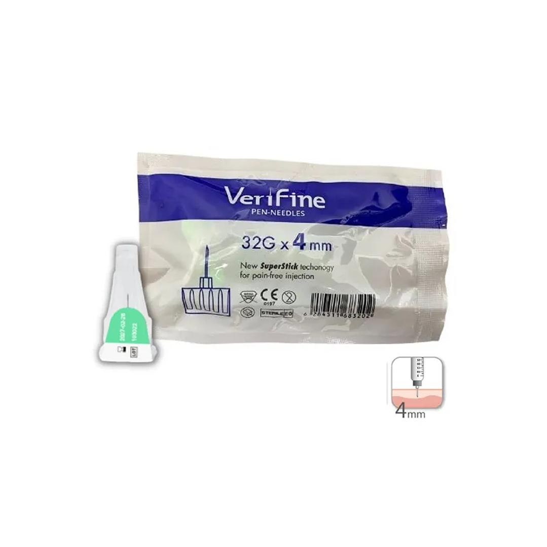 Aguja Verifine Desechable 32 G/4 mm x 5 Unidades 1