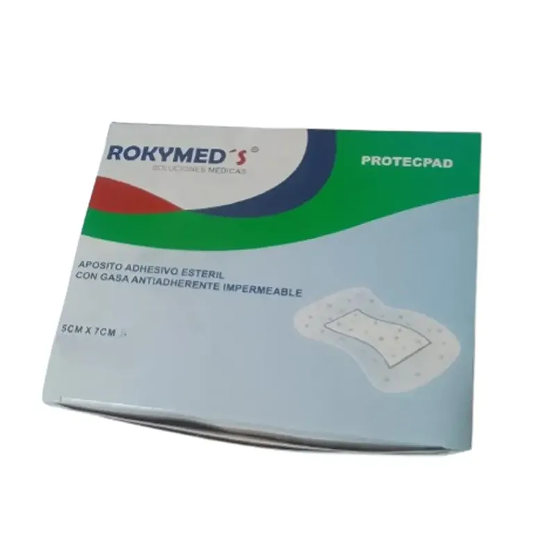 Apósito Adhesivo con Gasa Antiadherente Impermeable 5x7cm - Rokymed´s 1