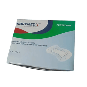 Apósito Adhesivo con Gasa Antiadherente Impermeable 5x7cm - Rokymed´s