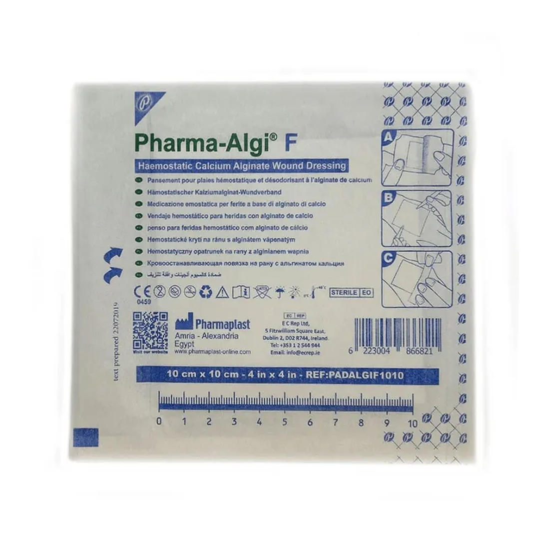 Apósito Alginato Calcio — Pharma Algi F — 10x10 cm — PHARMAPLAST — REF PADALGIF100100 2