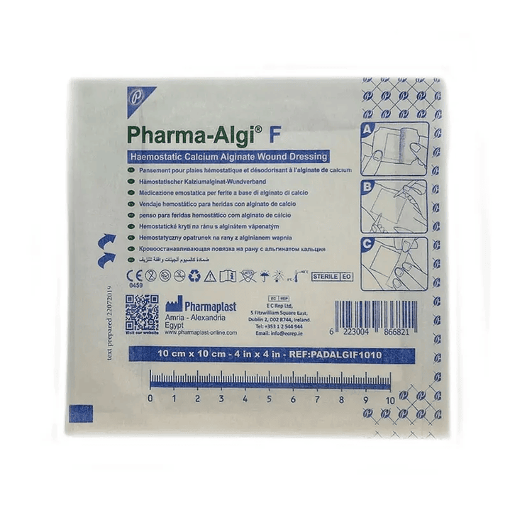 Apósito Alginato Calcio — Pharma Algi F — 10x10 cm — PHARMAPLAST — REF PADALGIF100100 2