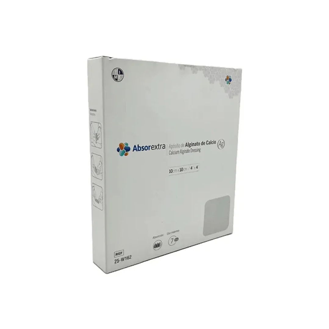 Apósito Alginato Calcio + Plata Absorbextra — 10x10 cm — GHC — 25-W162 1