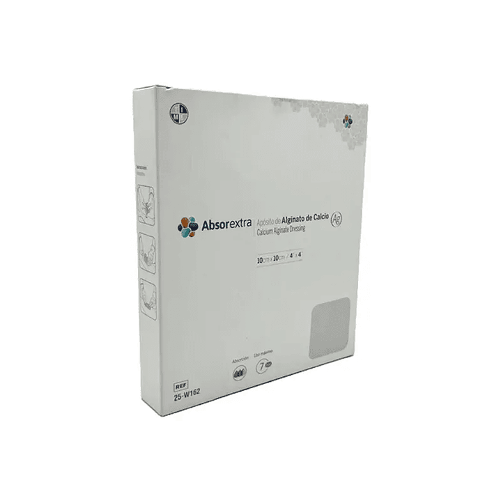 Apósito Alginato Calcio + Plata Absorbextra — 10x10 cm — GHC — 25-W162 1