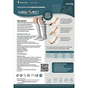 Kit Calcetín Primera Capa + Calzador Varimed 18/24 mm/Hg - REF.9047