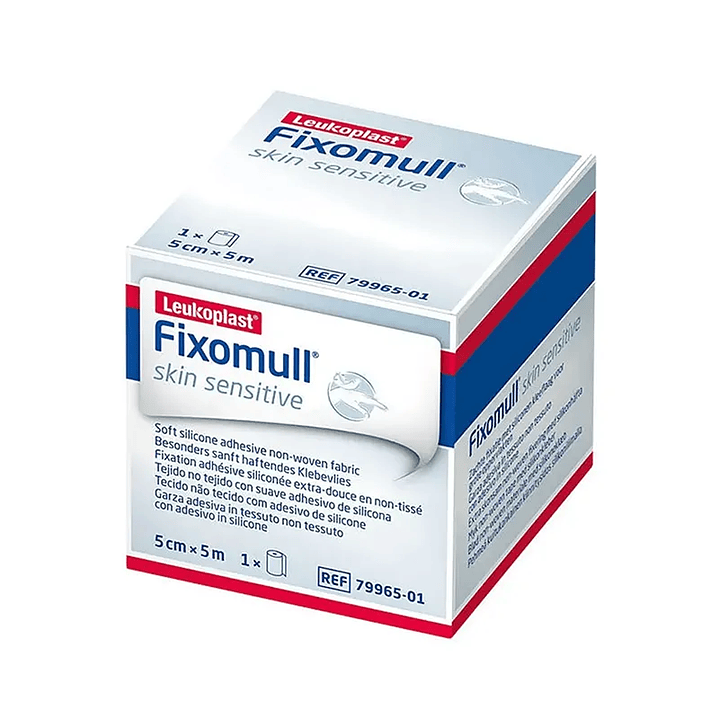 Fixomull Skin Sensitive - 5cm x 5mt - Venda Gasa No Tejida Adhesiva Silicona 1