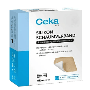 Apósito Espuma Silicona - 10x10 cm - Cekamed - REF. SFD100100