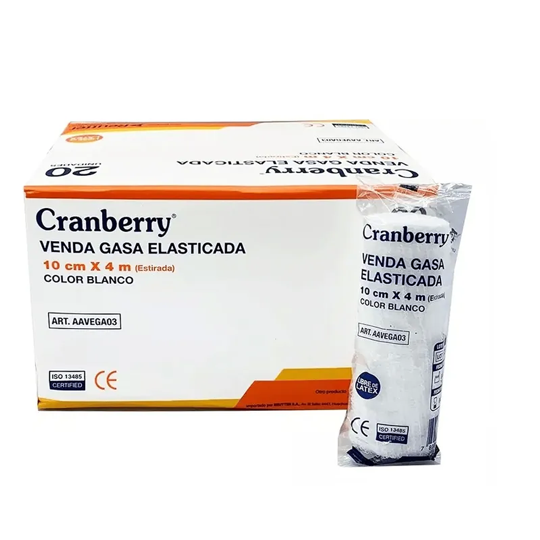 Venda Gasa Elasticada 10 cm x 4 m - Cranberry - AAVEGA03 1