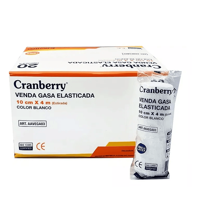 Venda Gasa Elasticada 10 cm x 4 m - Cranberry - AAVEGA03 1