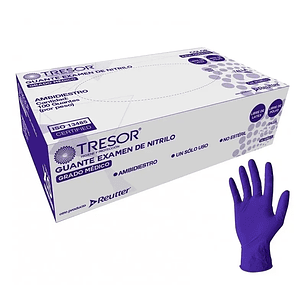 Guante Nitrilo Azul Cobalto — Tallas — Caja 100 Unidades — TRESOR