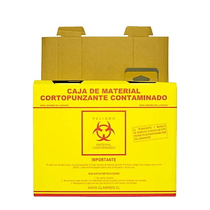 Caja Cartón Desechos Cortopunzantes Chica