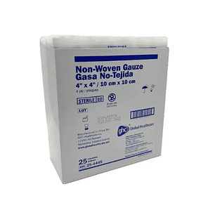 Gasa no Tejida — 10 x 10 cm  — Caja (25 Sobres) — GHC