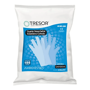 Guante Desechable Polietileno — UNIDAD — TRESOR