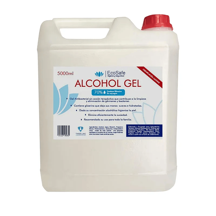 Alcohol Gel 70° + Glicerina - 5 Lts - Ecosafe 1