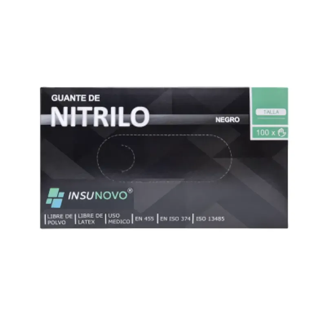 Guante Nitrilo Negro — Tallas — Caja 100 Unidades — Insunovo 1