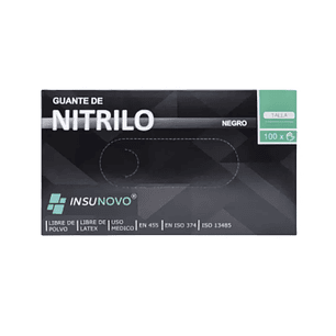 Guante Nitrilo Negro — Tallas — Caja 100 Unidades — Insunovo