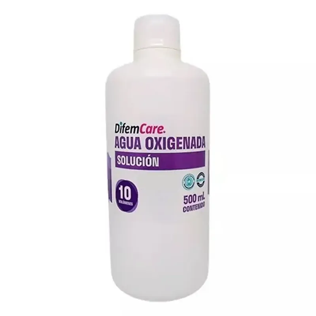 Agua Oxigenada Solución Vol. 10 — 500 mL — Difemcare 1