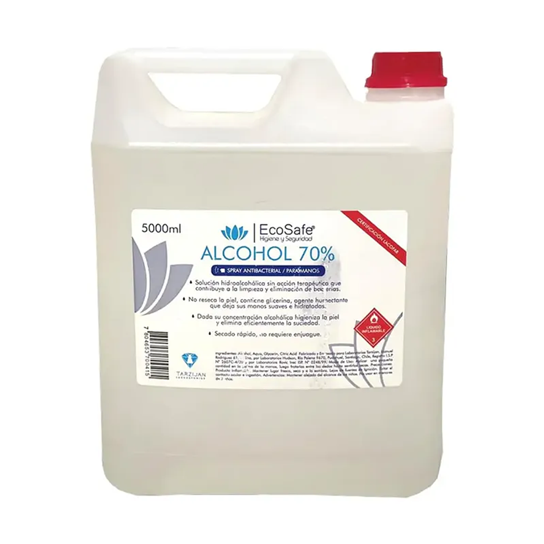 Alcohol Antibacterial Spray 70° - 5 Lts - Ecosafe   1