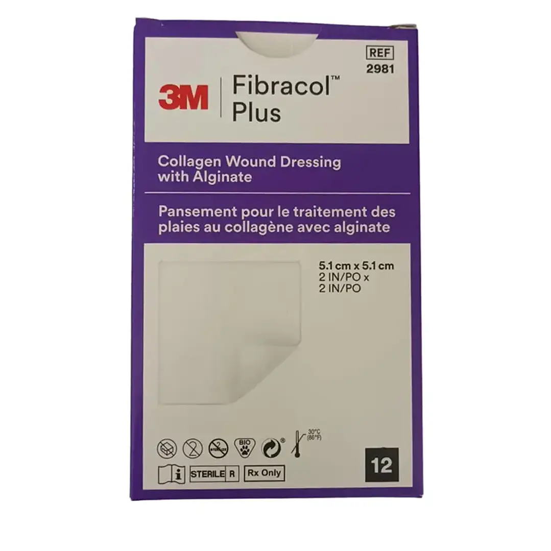Apósito Colágeno + Alginato Fibracol Plus 5,1x5,1 cm — 3M / Systagenix (Ref. 2981) 2