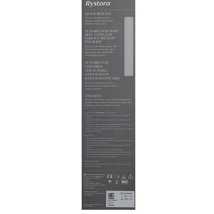 Lámina para Cicatrices Rystora Scar Sheet 4x25 cm (Tira) — SA042501 2