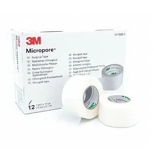 Cinta de Papel Micropore Blanco 1,25 cm — 3M (Ref. 1530-0)