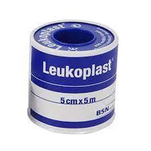 Leukoplast — Cinta Quirúrgica de Tela 5 cm — BSN (Ref. 02324-00)