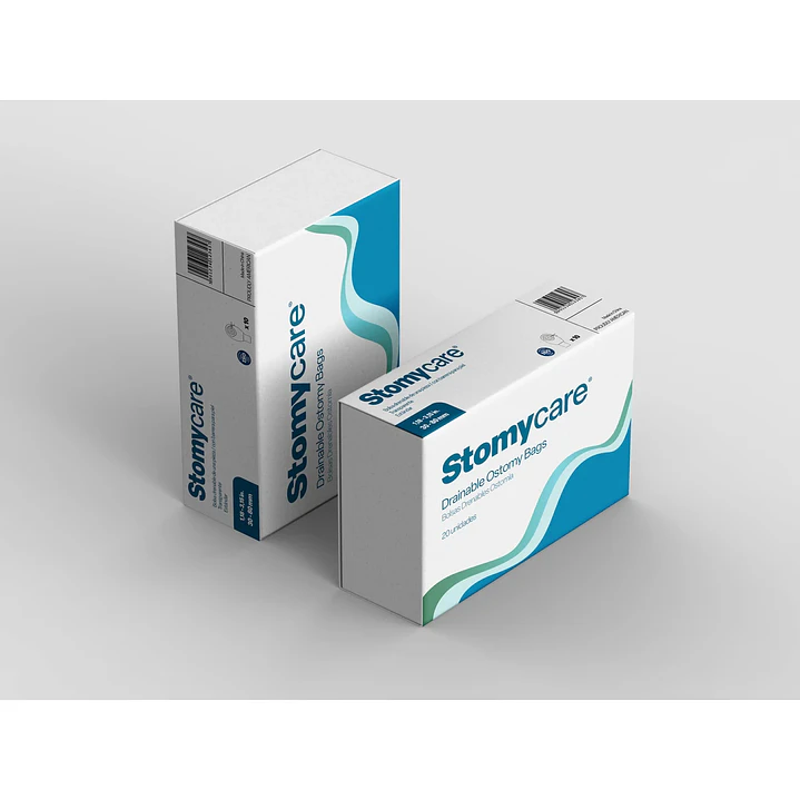 Bolsa Drenable de Colostomía Recortable 30-80 mm Transparente – Stomycare 2