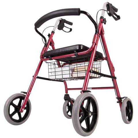Andador 4 ruedas con asiento y canasto - Blunding