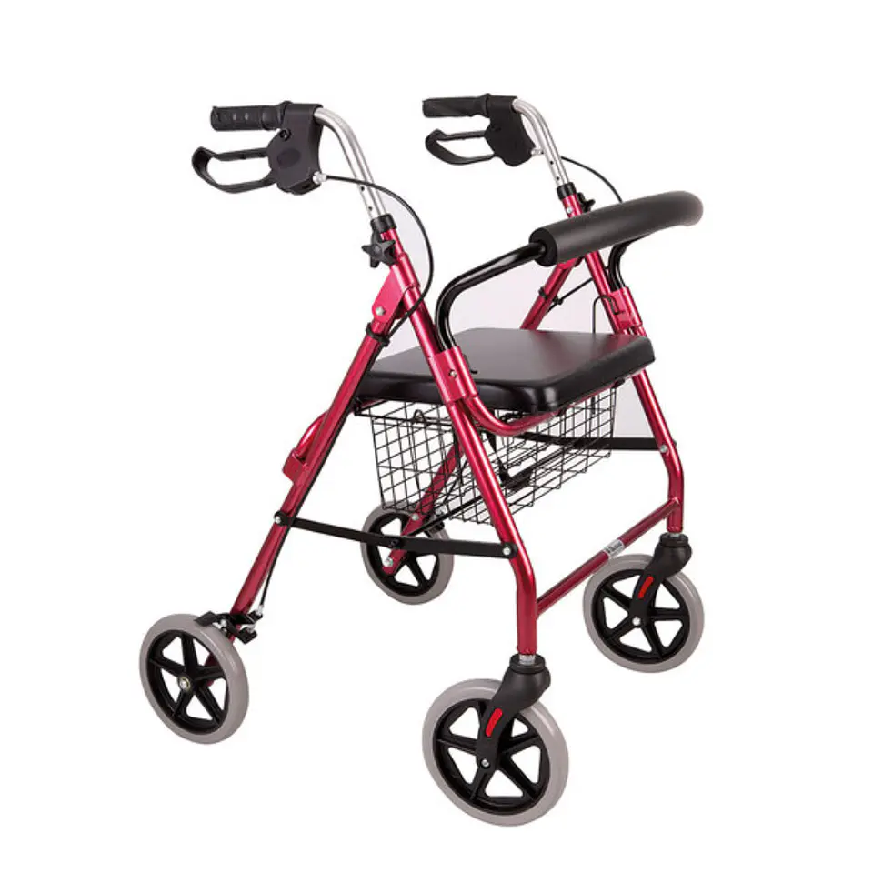 Andador 4 ruedas con asiento y canasto - Blunding 3