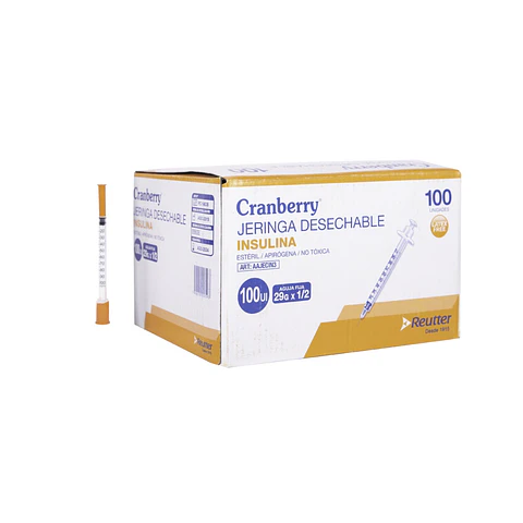 Jeringa desechable insulina Aguja 29g x 1/2