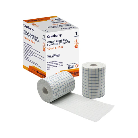 Venda adhesiva fijacion stretch 10cm x 10mt - Cranberry