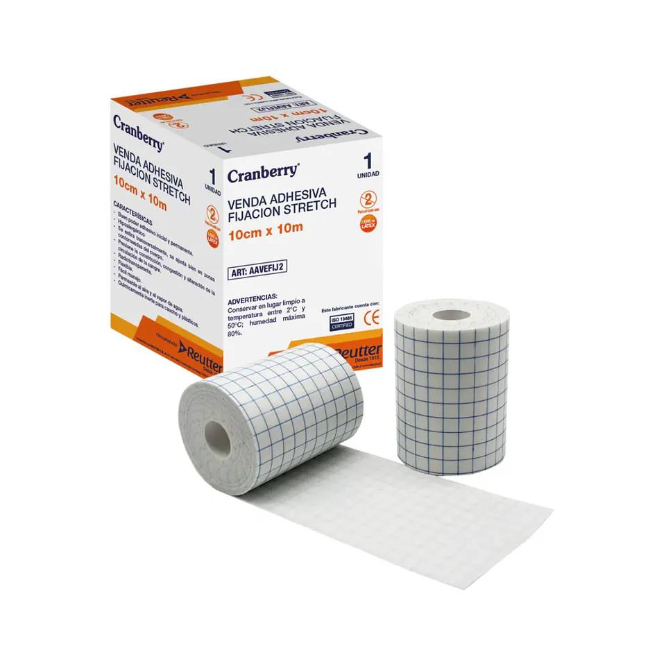 Venda adhesiva fijacion stretch 10cm x 10mt - Cranberry 1